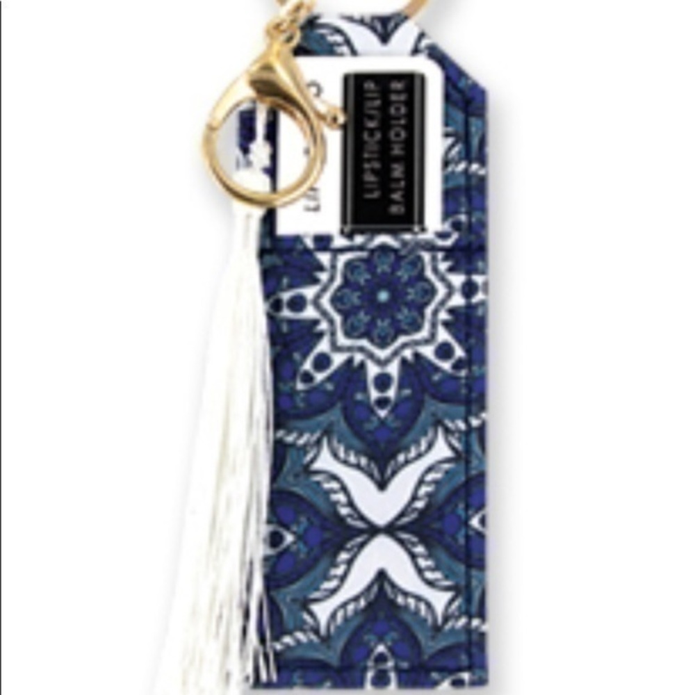 Olivia Moss lip balm holder key chain